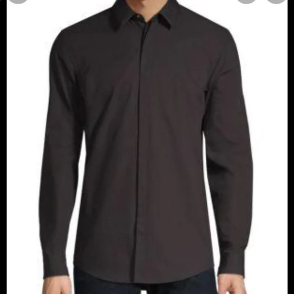 hugo boss black slim fit dress shirt Poppy - Navy Rhinestone Long Prom Dress main image 1
